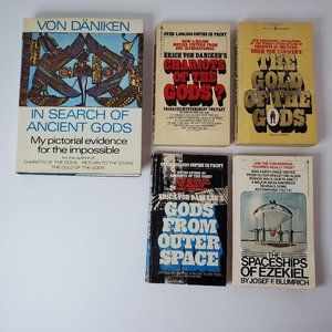 3 Paperback and 1 Hardcover Erich Von Daniken Book and 1 from Josef Blumrich